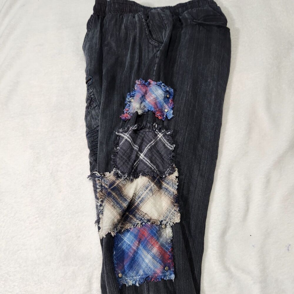 Vintage Havana Elastic Waist Joggers Pants Size Medium Black - Picture 2 of 13